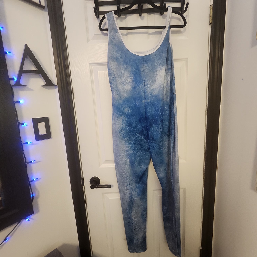 Light Blue Casual Jumpsuit